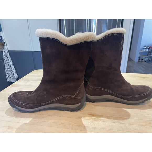 Merrell Yarra Womens Suede Waterproof 200 Gram Primaloft Boots Brown Size 7 - Picture 5 of 10